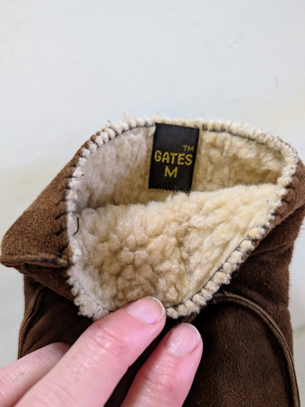 VTG Gates Sueded Lambskin Leather Gloves Men Sz M Brown Lined Winter Outdoor - Picture 4 of 5